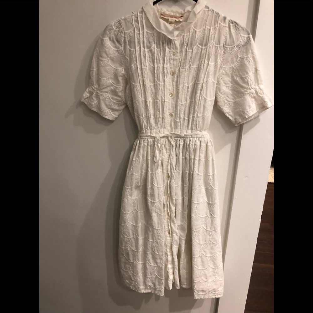 Anthropologie white dress Sz 0